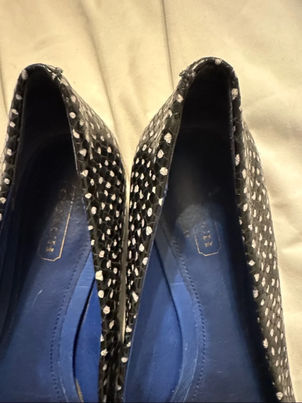 Coach Black and White Polka Dot Women's Ballet Flat